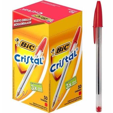 Imagem de 50 Un Caneta Bic Cristal Vermelha