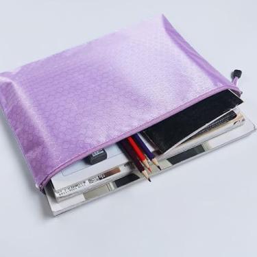 Imagem de Bolsa de documentos impermeável A4, bolsas A4 com zíper para organizar armazenamento, bolsas com zíper à prova d'água, tamanho carta, sacos de arquivo para quebra-cabeça, jogos de tabuleiro e material