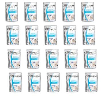 Imagem de Optimum Sachês para Gatos, Manutenção do Peso, 85g, Kit com 20 Unidades