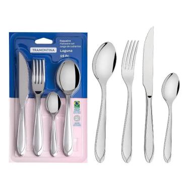 Imagem de Faqueiro Laguna Em Aço Inox 16 Peças Tramontina Cor Cinza