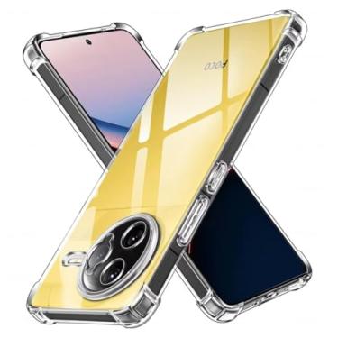 Imagem de Capa Capinha Com Bordas Anti Impacto Transparente Compatível Com Xiaomi Poco F7 Ultra Tela de 6.67 Polegadas - (Bluepink)