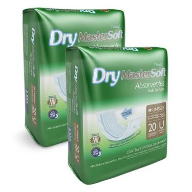 Imagem de Absorvente Geriátrico Dry MasterSoft 20 Unidades  Kit com duas unidade