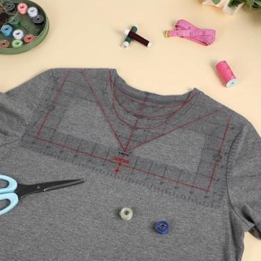 Imagem de Guia de régua para alinhamento de vinil, ferramenta de medição de camiseta, guia de colocação central para prensa térmica, régua de camisa, DTF, HTV, sublimação, ferramenta de alinhamento de camisa