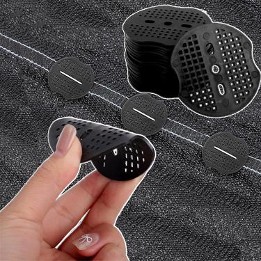 Imagem de 20 peças de arruela tampão de plástico almofadas de estaca de jardim almofada de drenagem de vaso de flores grampeador de fixação de grampos de jardinagem para cobertura de solo de grama barreira de