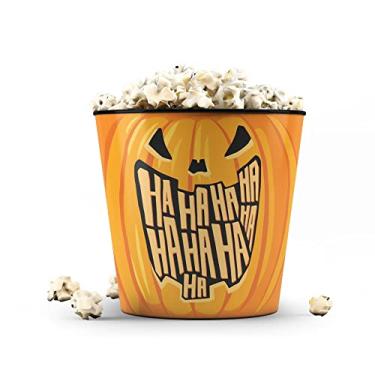 Imagem de Balde de Pipoca 3,5 litros, Linha Terror, modelo Abóbora HAHAHA