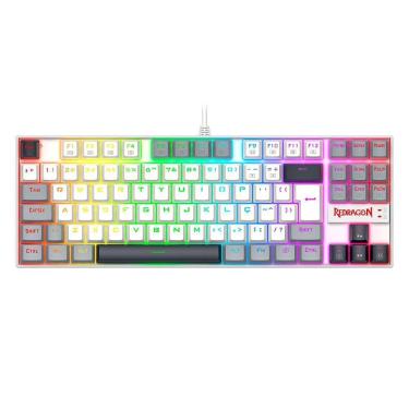 Imagem de Teclado Gamer Redragon Kumara Rgb Brown Branco Preto E Cinza