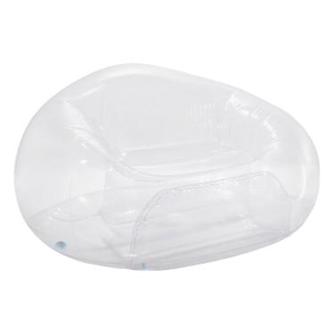 Imagem de Poltrona Sofá Inflável Beanless Individual Transparente Intex