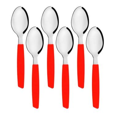 Imagem de Jogo 6 Colheres De Mesa New Caprese Vermelho Fratelli Inox