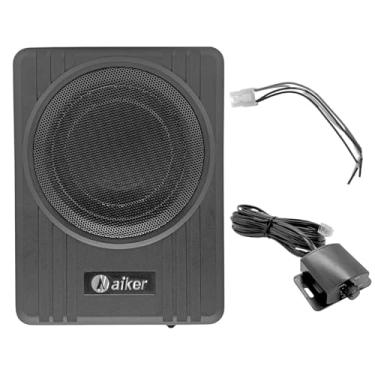 Imagem de Subwoofer Automotivo Ativo com Amplificador 8" 600W RMS 12V Graves Potentes e Intensos com Controlador Nível Volume para Veículos - Preto