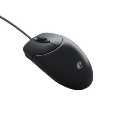 Imagem de Mouse Óptico USB com Fio, Mouse para Computador, Preto, Design Ergonômico, Sensor Óptico, 3 Botões, Ambidestro, M117, Uso em Escritório e Casa, Compatível com PC e Laptop