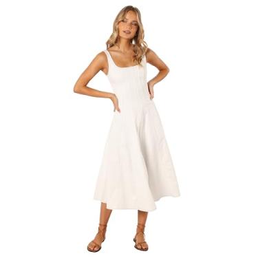 Imagem de Petal & Pup Vestido feminino UNA Midi, Branco, GG