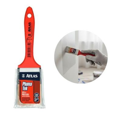 Imagem de Trincha P/Pintura Pincel Multiuso Tinta Plumatek Atlas AT315 Polegadas