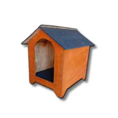 Imagem de Casinha Cachorro Madeira Compensado Naval GG 90x77x90 Verniz - MAPLA