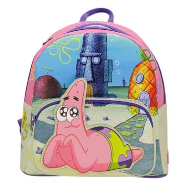 Imagem de Zonacriativa - Mini Mochila Patrick Estrela Bob Esponja | Formato compacto, 2 bolsos e ideal para carregar o essencial nas aventuras da Fenda do Biquini