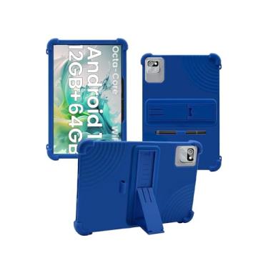 Imagem de Capa para tablet Android Tabtrust T10B-B 2025 de 10,1 polegadas, design de slot para caneta WUNIAK à prova de choque, leve, suporte de borracha, capa protetora, de silicone macio, ajustável para