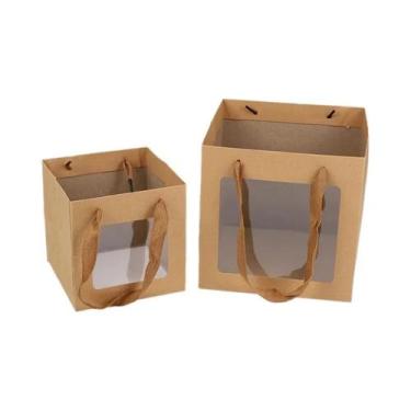 Imagem de Bolsa Tote De Flores Portátil E Dobrável Com Janela Transparente Para 