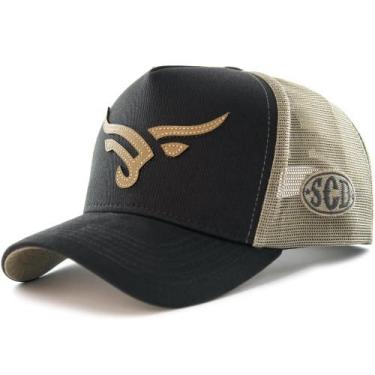 Imagem de Boné Sacudido's - Touro Est.- Chumbo-Tam. Especial