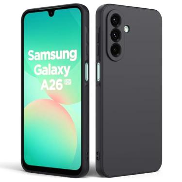 Imagem de Capa de telefone de cor sólida para Samsung Galaxy A36 5G, capa ultrafina de TPU à prova de choque, capa de telefone macia resistente a quedas, preta