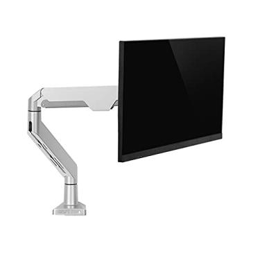 Imagem de SFOIMO Braço/suporte de monitor 25.4 cm-81.3 cm prata suporte para monitor único ajustável em altura montagem em mesa braço de monitor de rotação de inclinação de movimento total braço para monitor