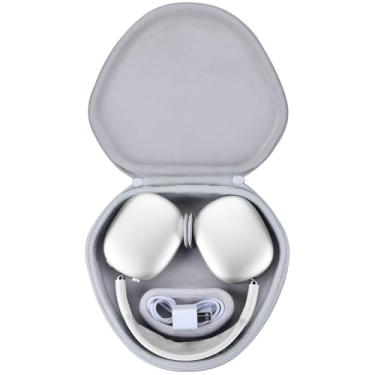 Imagem de Peyyargo Estojo rígido de transporte com modo de suspensão de substituição para fones de ouvido sem fio Apple AirPods Max (branco)