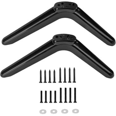 Imagem de Suporte de suporte para pedestal de TV, suporte universal de substituição para TV, suporte de mesa, suporte de TV, pernas para a maioria das TVs TCL de 81.3 cm/101.6 cm/124.5 cm/127.0 cm/139.7 cm