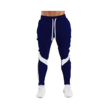 Imagem de Calças Jogger Masculinas Pretas Justas, Roupas Casuais De Fitness, Cal