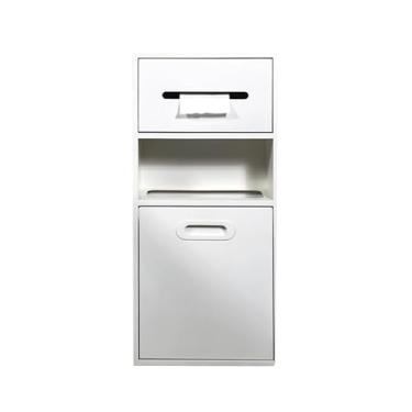 Imagem de Nicho de banheiro embutido Waterproo-f, lixeira embutida, nicho de chuveiro de aço inoxidável, organizador de armazenamento para cozinha, sala de estar, quarto (branco, 670 x 300 x 140 mm)