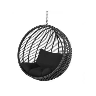 Imagem de Cadeira de vime para varanda ao ar livre, cesta pendurada, cadeira de balanço para uso ao ar livre, berço interno de vime