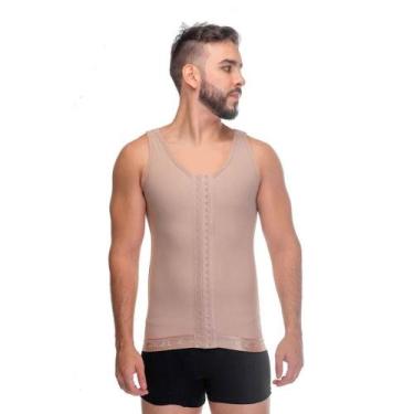 Imagem de Colete Pós Cirúrgico Masculina Alça Regata Emana 112 - Rigel Cor:NudeT