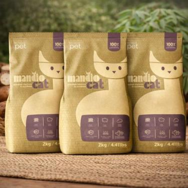 Imagem de Areia Granulado Higiênica para Gatos Mandiocat 6kg Biodegradável  Alta