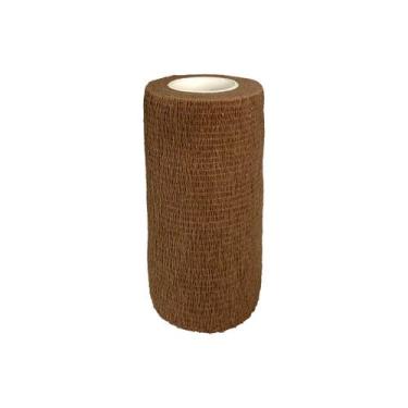 Imagem de Atadura Bandagem Adesiva Flexível de Latex 10cm X 4.5m Marrom Hoppner
