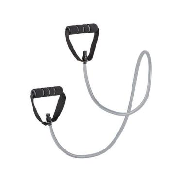 Imagem de Extensor Elástico Toning Tube Com Alça Fitness Cinza/Preto Atrio - ES2