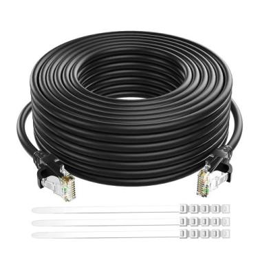 Imagem de Cabo Ethernet Adoreen Cat 6 12m para exterior/interior preto