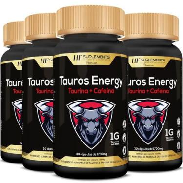 Imagem de 4x tauros energy 1700mg 30caps hf suplements