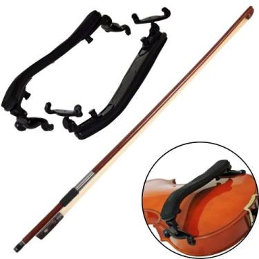 Imagem de Kit Violino 4/4 Marinos Arco Crina Natural Espaleira ABS Regulável 3/4
