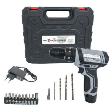 Imagem de Furadeira Parafusadeira de impacto 3/8" a bateria 12V com acessórios -