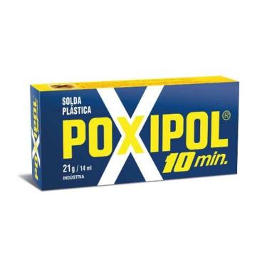Imagem de Cola Epóxi Poxipol Cinza 21g Resistente para Metal Madeira Porcelana e Mais 1 Unidade
