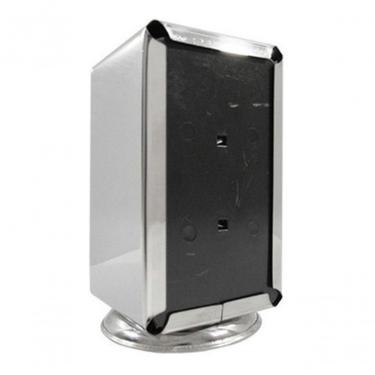 Imagem de Porta Guardanapo para Papel TV 14x16 Organizador de Mesa em Aço Inoxidável AISI 430 Uso Comercial Inox Higipack