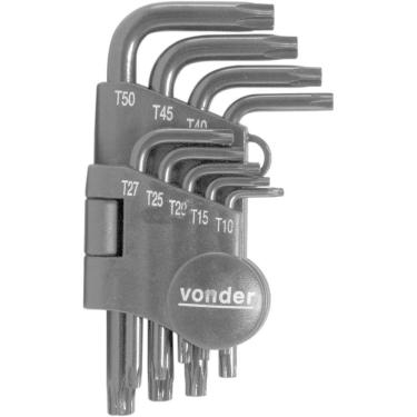 Imagem de Chaves Torx Reta T10 A T50 9 Peças - 35.73.010.050 - Eccofer Chave Torx T10 A T50 Vtx-4 9pc Vonder