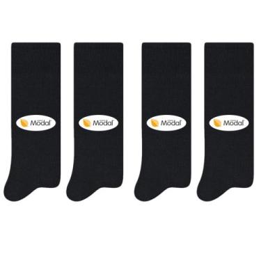 Imagem de 4 Pares De Meias Social Masculina Modal Selene 8350, 39-43, Preto, Mas