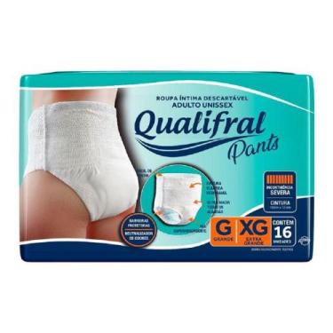 Imagem de Roupa Íntima Descartável Pants Adulto Unissex G/XG Moderada Qualifral 
