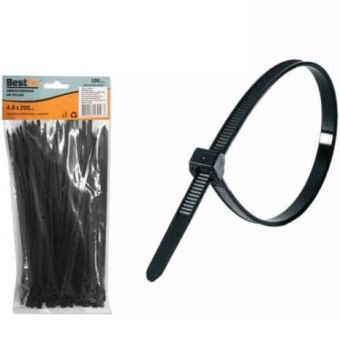 Imagem de Abraçadeira de nylon 4,80 mm x 20 cm 100 peças - BFH0312 (Preto) - Bes