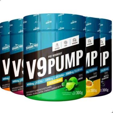 Imagem de Pre Workout V9 Pump Energy 300g Shark Pro, Energético