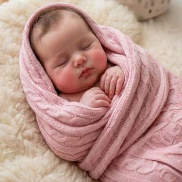 Imagem de Manta de Tricot para Bebê Menino Menina Quentinha Frio Inverno 01 Peça