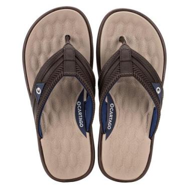 Imagem de Chinelo masculino malta vi cartago 12496, Café, Bege, 41