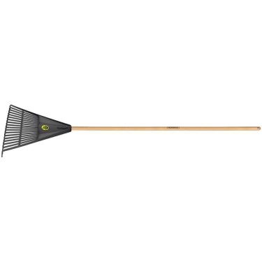 Imagem de Vassoura para Jardim 77850784 Plástica 18 Dentes 44,1cm Cabo 1,2m Preta Tramontina