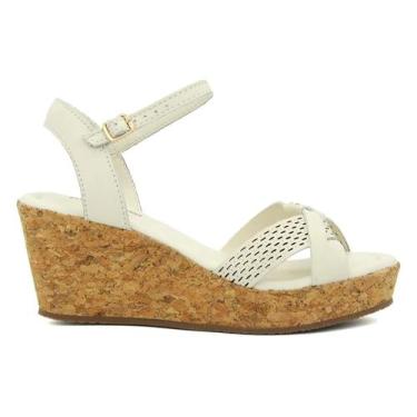 Imagem de Sandália Feminina Bottero 372821 Anabela, 36, Off white