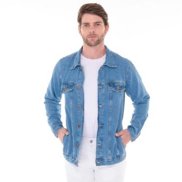 Imagem de Jaqueta Jeans Masculina Básica Moda Jeans Tendência Estação - Lilih-Le