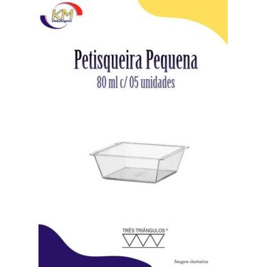 Imagem de Petisqueira Pequena 80 ml c/05 unid - Três Triângulos - petiscos, molh