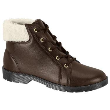 Imagem de Coturno Feminino Moleca 5345.103, Cafe, 37